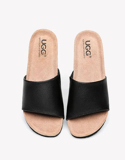 Australian Shepherd Women Sandals Megan Platform Leather Wedge Slides
