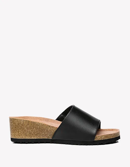 Australian Shepherd Women Sandals Megan Platform Leather Wedge Slides