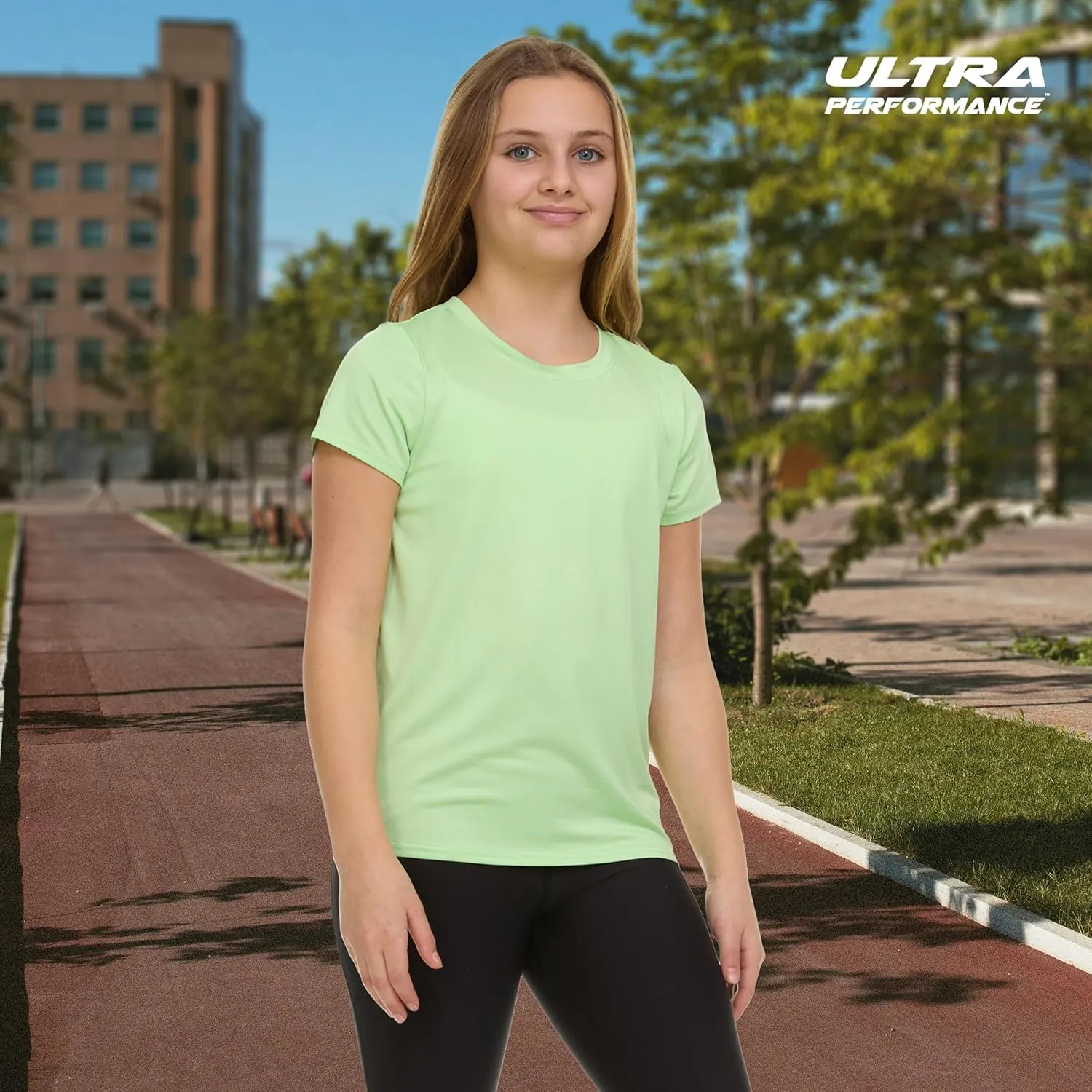 Girl's Athletic Shirts 3 Pack Crew Neck Short Sleeve Tees Summer Active Tops for Teen Girls Soccer & Sports Tshirts for Teens