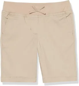 Nautica Girls' School Uniform Bermuda Shorts, Pull-on Fit, Stretchy Material, Functional Pockets