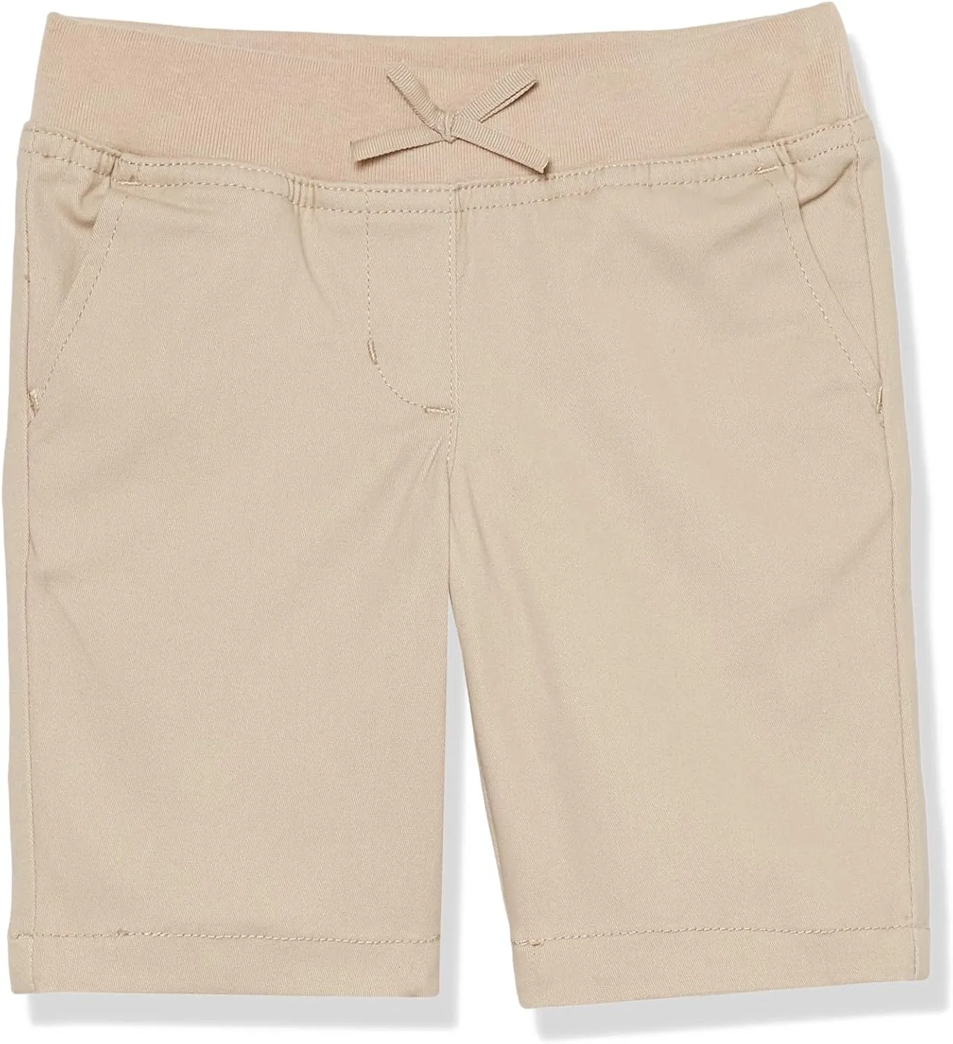 Nautica Girls' School Uniform Bermuda Shorts, Pull-on Fit, Stretchy Material, Functional Pockets