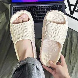 Sohiwoo Summer Men Slippers Thick Platform Bathroom Home Slippers Men Soft Sole EVA Indoor Slides Men Sandals Non-slip Flip Flops